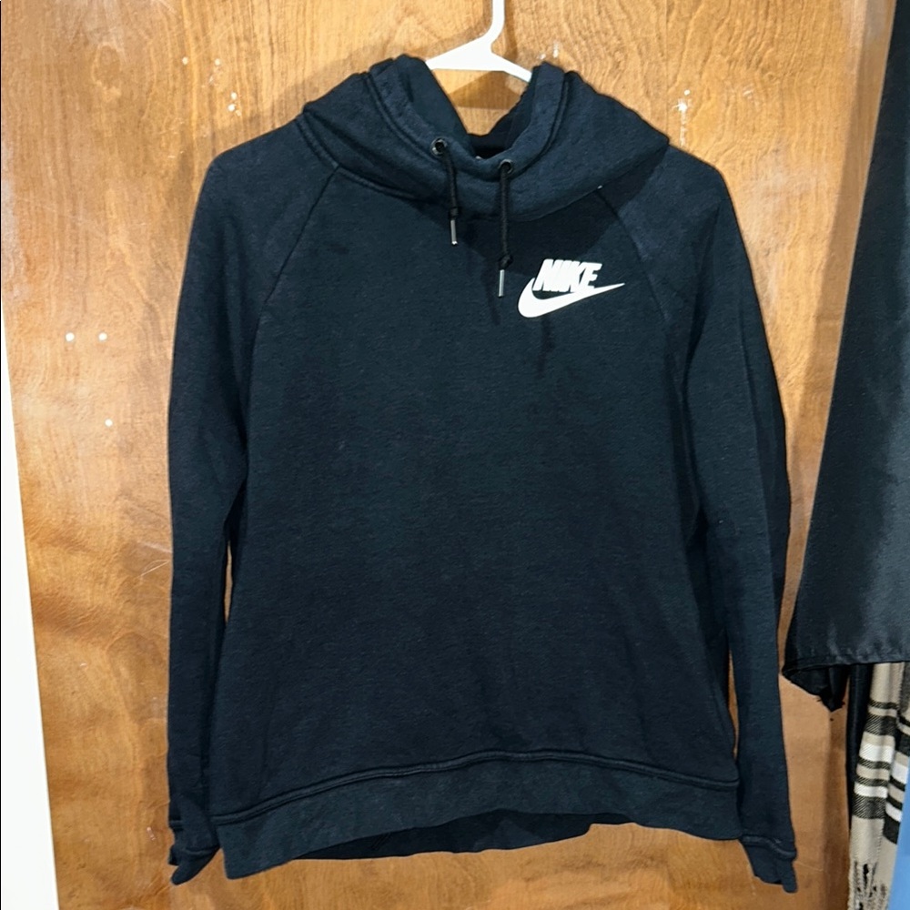 Nike Black Hoodie with White Logo